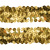 Тесьма с пайетками D16, шир. 30 мм/уп. 25+/-1 м, цвет золото - купить в Азове. Цена: 1 087.39 руб.