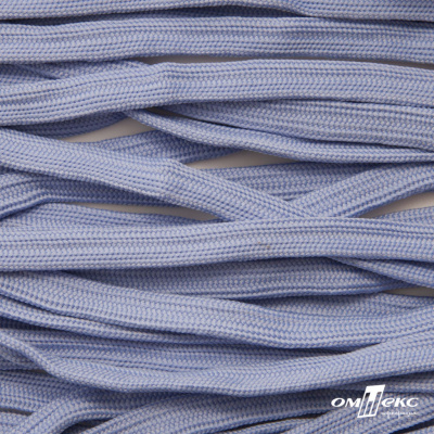 Шнур плетеный (плоский) d-12 мм, (уп.90+/-1м), 100% полиэстер, цв.259 - голубой - купить в Азове. Цена: 8.62 руб.