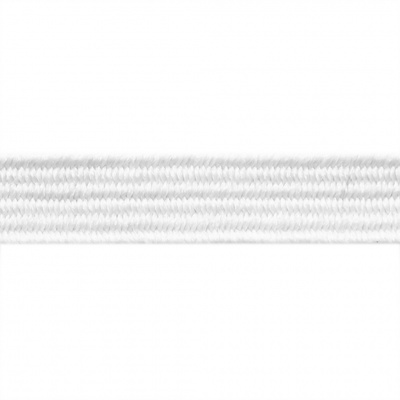 Резиновые нити с текстильным покрытием, шир. 6 мм ( упак.55 м/уп), цв.-белый - купить в Азове. Цена: 210.75 руб.