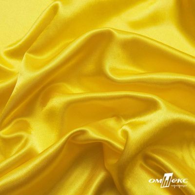 Поли креп-сатин 12-0643, 125 (+/-5) гр/м2, шир.150см, цвет жёлтый - купить в Азове. Цена 155.57 руб.