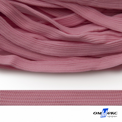 Шнур плетеный (плоский) d-12 мм, (уп.90+/-1м), 100% полиэстер, цв.256 - розовый - купить в Азове. Цена: 8.62 руб.
