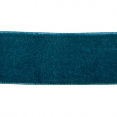 Лента бархатная нейлон, шир.25 мм, (упак. 45,7м), цв.65-изумруд - купить в Азове. Цена: 981.09 руб.