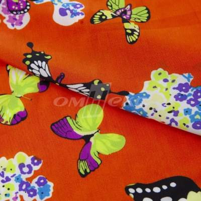 Плательная ткань "Софи" 7.1, 75 гр/м2, шир.150 см, принт бабочки - купить в Азове. Цена 241.49 руб.