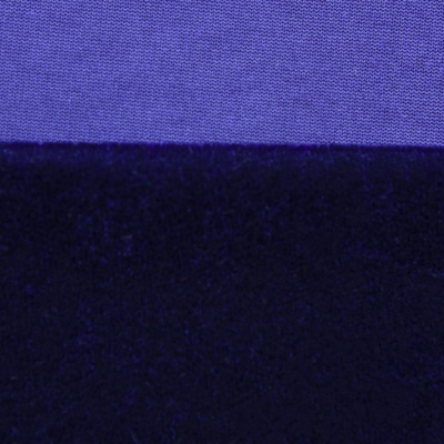 Бархат стрейч №14, 240 гр/м2, шир.160 см, (2,6 м/кг), цвет т.синий - купить в Азове. Цена 740.88 руб.