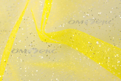 Сетка Глиттер, 40 гр/м2, шир.160см, цвет жёлтый - купить в Азове. Цена 163.01 руб.