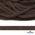 Шнур плетеный d-6 мм, 70% хлопок 30% полиэстер, уп.90+/-1 м, цв.1073-т.коричневый - купить в Азове. Цена: 594 руб.
