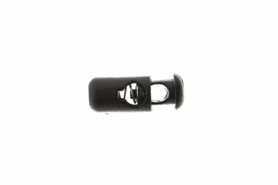 8108 Фиксатор пластиковый "Бочонок", 20х8 мм, цвет чёрный - купить в Азове. Цена: 1.29 руб.