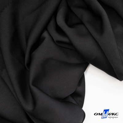 Ткань плательная Габриэль 100% полиэстер,140 (+/-10) гр/м2, шир. 150 см, цв. черный BLACK - купить в Азове. Цена 248.37 руб.