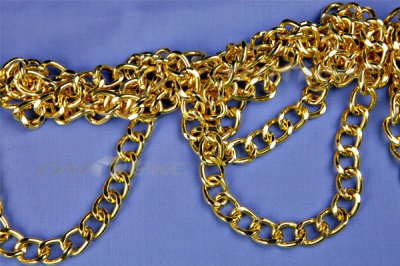 Цепь металл декоративная №11 (17*13) золото (10+/-1 м)  - купить в Азове. Цена: 1 341.87 руб.