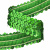Тесьма с пайетками D4, шир. 30 мм/уп. 25+/-1 м, цвет зелёный - купить в Азове. Цена: 1 098.48 руб.