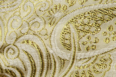 Ткань костюмная жаккард №5, 140 гр/м2, шир.150см, цвет золото - купить в Азове. Цена 383.29 руб.