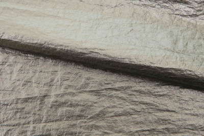 Текстильный материал "Диско"#1805 с покрытием РЕТ, 40гр/м2, 100% полиэстер, цв.6-тем.серебро - купить в Азове. Цена 412.36 руб.