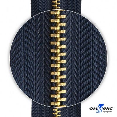 Молнии джинсовые металл т-4, 18 см латунь (YG), цв.- джинсовый синий (560) - купить в Азове. Цена: 21.57 руб.
