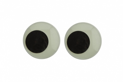 Глазки для игрушек, круглые, с бегающими зрачками, 40 мм/упак.20+/-2 шт, цв. -черно-белые - купить в Азове. Цена: 158.73 руб.