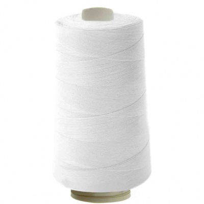 Швейные нитки (армированные) 28S/2, нам. 2 500 м, цвет белый - купить в Азове. Цена: 148.95 руб.