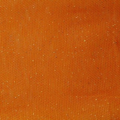 Сетка Глиттер, 24 г/м2, шир.145 см., оранжевый - купить в Азове. Цена 117.24 руб.