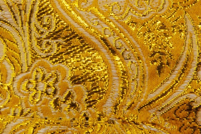 Ткань костюмная жаккард №12, 140 гр/м2, шир.150см, цвет жёлтый - купить в Азове. Цена 383.29 руб.