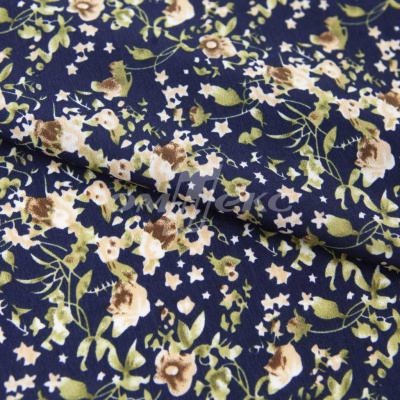 Плательная ткань "Фламенко" 1.1, 80 гр/м2, шир.150 см, принт растительный - купить в Азове. Цена 241.49 руб.