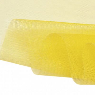 Фатин жесткий 16-68, 22 гр/м2, шир.180см, цвет жёлтый - купить в Азове. Цена 89.29 руб.