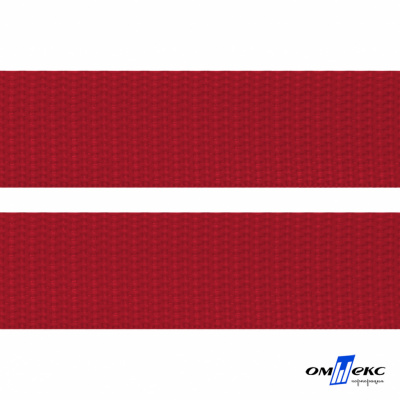 Красный- цв.171 -Текстильная лента-стропа 550 гр/м2 ,100% пэ шир.20 мм (боб.50+/-1 м) - купить в Азове. Цена: 318.85 руб.