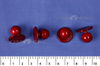 Пуговица поварская "Пукля", 10 мм, цвет красный - купить в Азове. Цена: 2.28 руб.