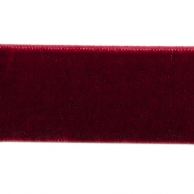Лента бархатная нейлон, шир.25 мм, (упак. 45,7м), цв.240-бордо - купить в Азове. Цена: 800.84 руб.