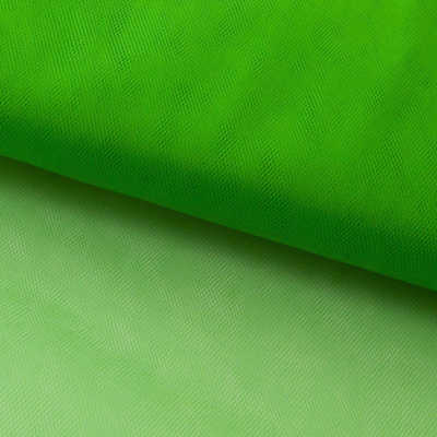 Фатин матовый 16-146, 12 гр/м2, шир.300см, цвет зелёный - купить в Азове. Цена 112.70 руб.