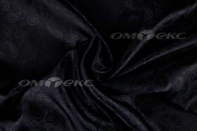 Ткань подкладочная жаккард Р14098, чёрный, 85 г/м2, шир. 150 см, 230T - купить в Азове. Цена 166.45 руб.