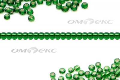 Бисер (SL) 11/0 ( упак.100 гр) цв.27В - зелёный - купить в Азове. Цена: 53.34 руб.