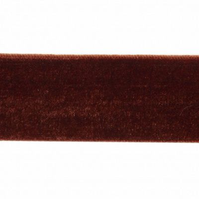 Лента бархатная нейлон, шир.25 мм, (упак. 45,7м), цв.120-шоколад - купить в Азове. Цена: 981.09 руб.