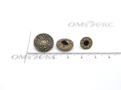 Кнопки металл 15 мм альфа антик с рис.№3  - купить в Азове. Цена: 2.90 руб.