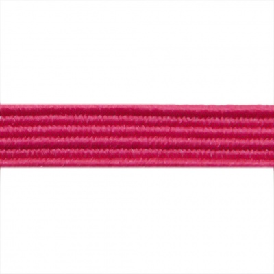 Резиновые нити с текстильным покрытием, шир. 6 мм ( упак.30 м/уп), цв.- 84-фуксия - купить в Азове. Цена: 155.22 руб.