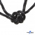 Шнурки #3-10, круглые с наполнителем 130 см, светоотражающие, цв.-чёрный - купить в Азове. Цена: 75.38 руб.