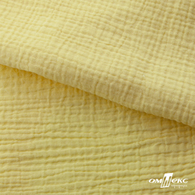 Ткань Муслин, 100% хлопок, 125 гр/м2, шир. 135 см (12-0824) цв.лимон нюд - купить в Азове. Цена 337.25 руб.