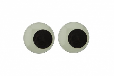 Глазки для игрушек, круглые, с бегающими зрачками, 24 мм/упак.50+/-2 шт, цв. -черно-белые - купить в Азове. Цена: 60.32 руб.