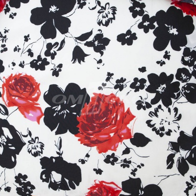 Плательная ткань "Фламенко" 22.1, 80 гр/м2, шир.150 см, принт растительный - купить в Азове. Цена 239.03 руб.
