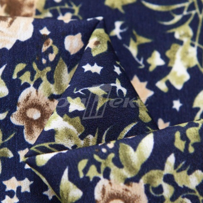 Плательная ткань "Фламенко" 1.1, 80 гр/м2, шир.150 см, принт растительный - купить в Азове. Цена 241.49 руб.