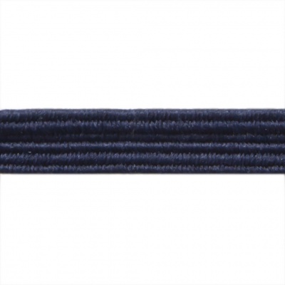 Резиновые нити с текстильным покрытием, шир. 6 мм ( упак.30 м/уп), цв.- 117-т.синий - купить в Азове. Цена: 152.05 руб.
