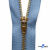 Молнии джинсовые металл т-5, 18 см латунь (YG), цв.-деним (231) - купить в Азове. Цена: 22.80 руб.