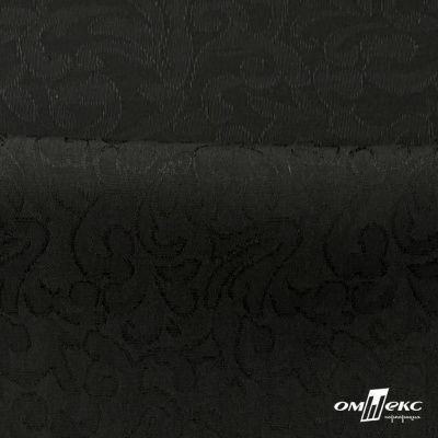 Ткань жаккард королевский, 100% полиэстр 180 г/м 2, шир.150 см, цв-черный - купить в Азове. Цена 296.39 руб.