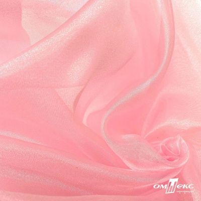 Ткань органза, 100% полиэстр, 28г/м2, шир. 150 см, цв. #47 розовая пудра - купить в Азове. Цена 86.24 руб.