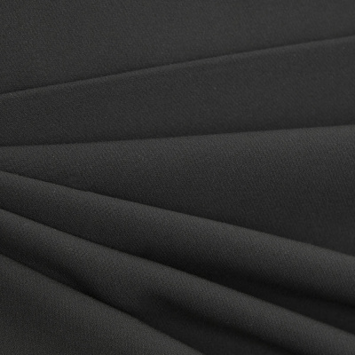Костюмная ткань "Элис", 200 гр/м2, шир.150см, цвет чёрный - купить в Азове. Цена 306.20 руб.