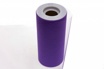 Фатин в шпульках 16-85, 10 гр/м2, шир. 15 см (в нам. 25+/-1 м), цвет фиолетовый - купить в Азове. Цена: 100.69 руб.