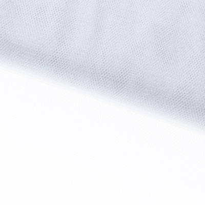 Трикотажное полотно Тюль Кристалл, 100% полиэфир, 16-01/белый, 15гр/м2, шир.160см. - купить в Азове. Цена 129.70 руб.