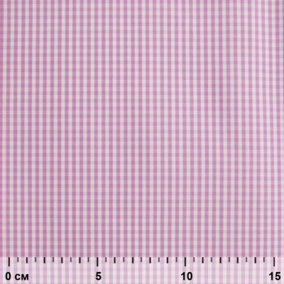 Ткань сорочечная Клетка Виши, 115 г/м2, 58% пэ,42% хл, шир.150 см, цв.1-розовый, (арт.111) - купить в Азове. Цена 306.69 руб.