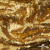 Трикотажное полотно, Сетка с пайетками,188 гр/м2, шир.140 см, цв.-тем.золото (#51) - купить в Азове. Цена 505.15 руб.