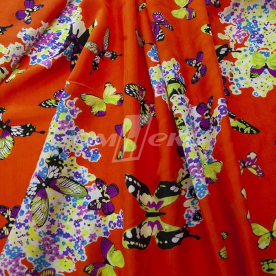 Плательная ткань "Софи" 7.1, 75 гр/м2, шир.150 см, принт бабочки - купить в Азове. Цена 243.96 руб.