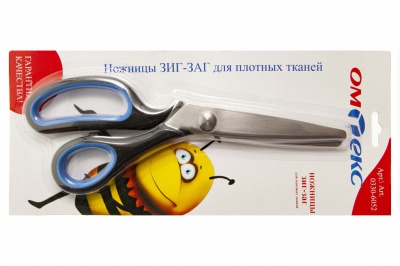 Ножницы арт.0330-6052 "ЗИГ-ЗАГ" 5 мм, для плотных тканей , 9"/ 229 мм - купить в Азове. Цена: 733.08 руб.