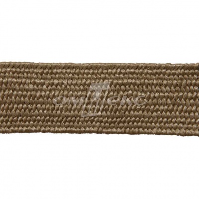 Тесьма отделочная полипропиленовая плетеная эластичная #2, шир. 40мм, цв.- соломенный - купить в Азове. Цена: 50.99 руб.