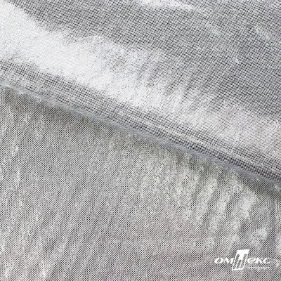 Трикотажное полотно голограмма, шир.140 см, #602 -белый/серебро - купить в Азове. Цена 385.88 руб.
